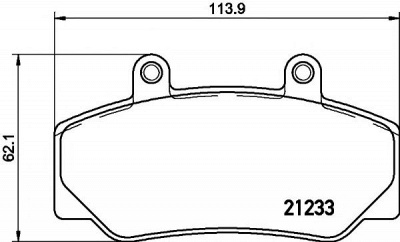HELLA PAGID 8db355019031 -  Комплект тормозных колодок, дисковый тормоз
